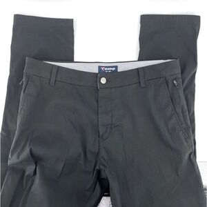 Birddogs Performance Slim Fit Pants Men 34x34 Black Unlined Stretch Golf Chino